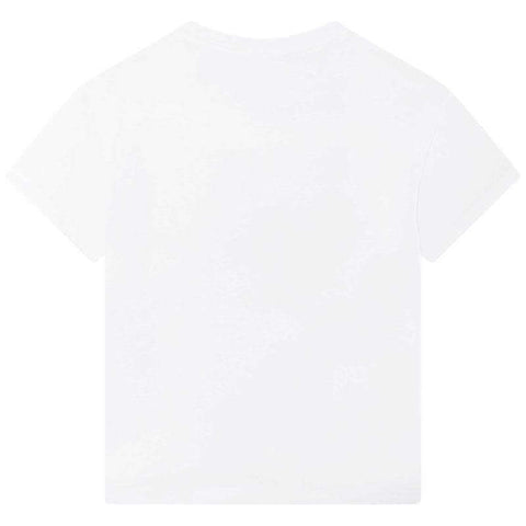 Kenzo Kids Boys White Embroidered Tiger T-Shirt Kenzo Kids Boys White Embroidered Tiger T-Shirt
