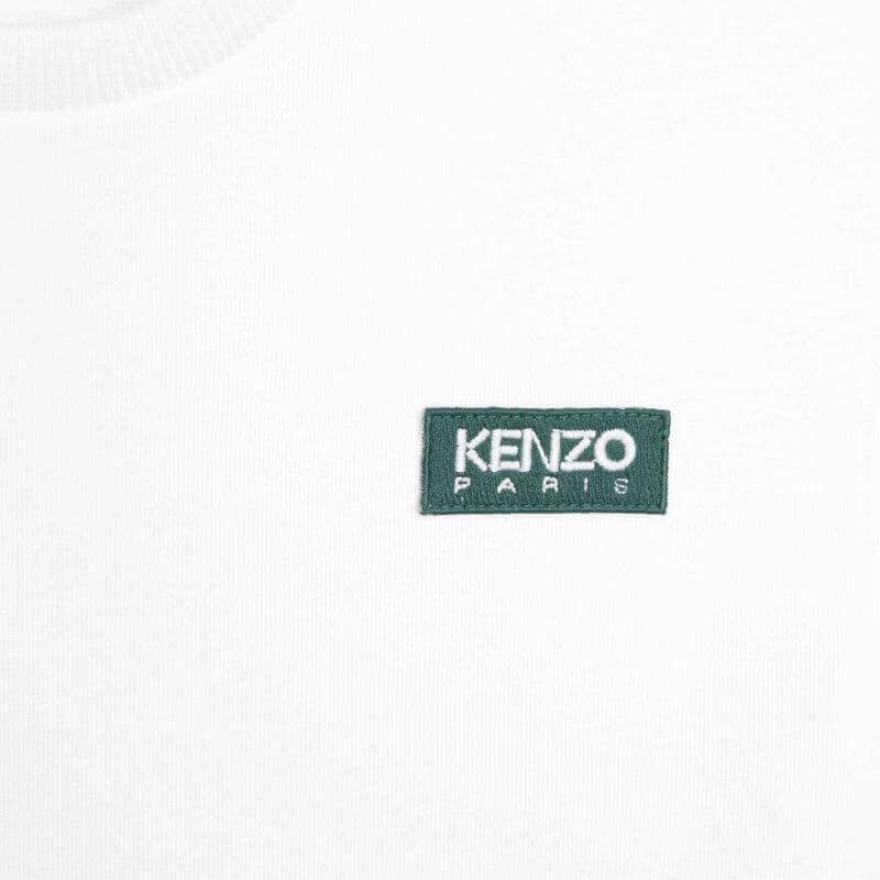 Kenzo Kids Boys White Organic Cotton Logo T-Shirt Kenzo Kids Boys White Organic Cotton Logo T-Shirt