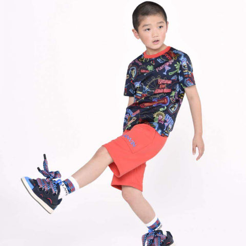 Lanvin Boys Black Neon Print T-shirt Lanvin Boys Black Neon Print T-shirt