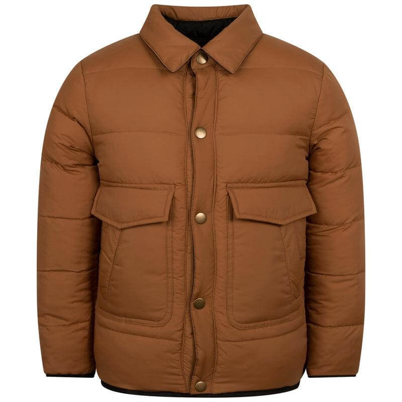 Lanvin Boys Brown Reversible Puffer Jacket Lanvin Boys Brown Reversible Puffer Jacket