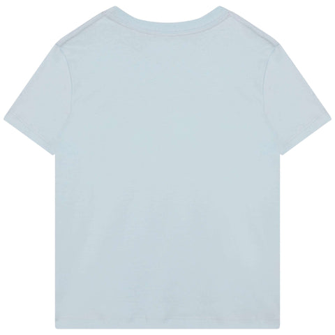 Lanvin Boys Pale Blue Curb Logo T-shirt Lanvin Boys Pale Blue Curb Logo T-shirt