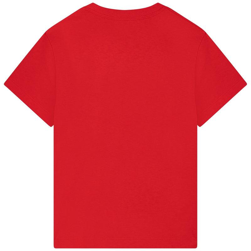 Lanvin Boys Red Triangle Logo Short Sleeve T-Shirt Lanvin Boys Red Triangle Logo Short Sleeve T-Shirt