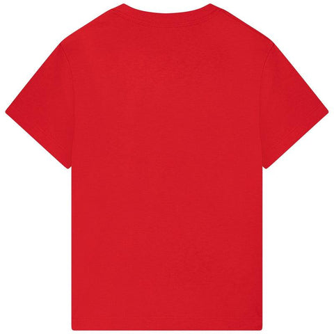 Lanvin Boys Red Triangle Logo Short Sleeve T-Shirt Lanvin Boys Red Triangle Logo Short Sleeve T-Shirt