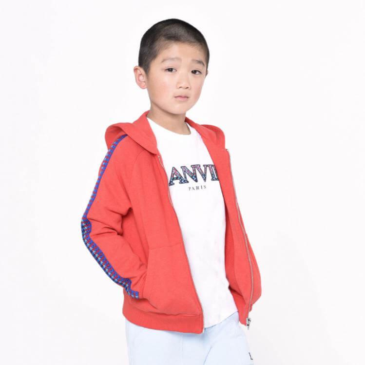 Lanvin Boys White Curve Logo T-shirt Lanvin Boys White Curve Logo T-shirt