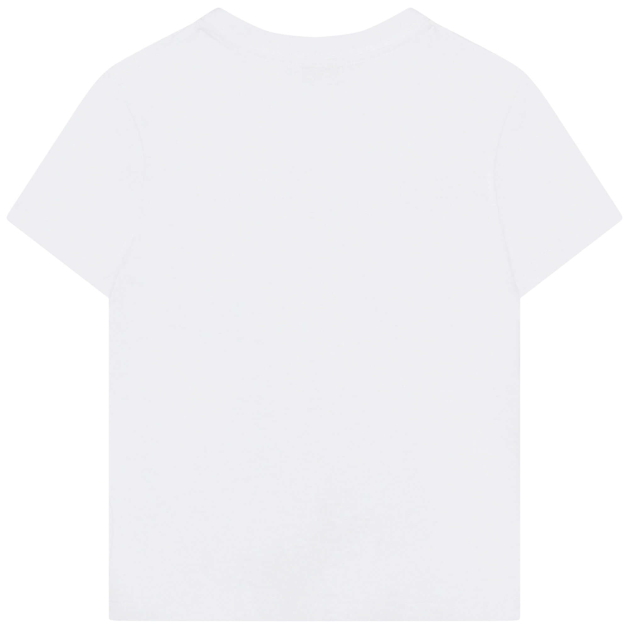 Lanvin Boys White Curve Logo T-shirt Lanvin Boys White Curve Logo T-shirt
