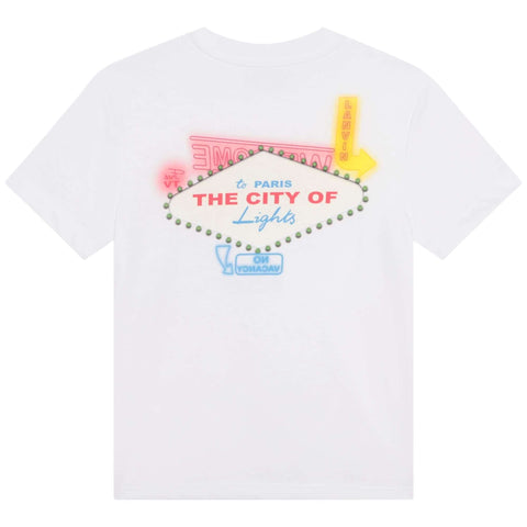 Lanvin Boys White Las Vegas Print T-shirt Lanvin Boys White Las Vegas Print T-shirt