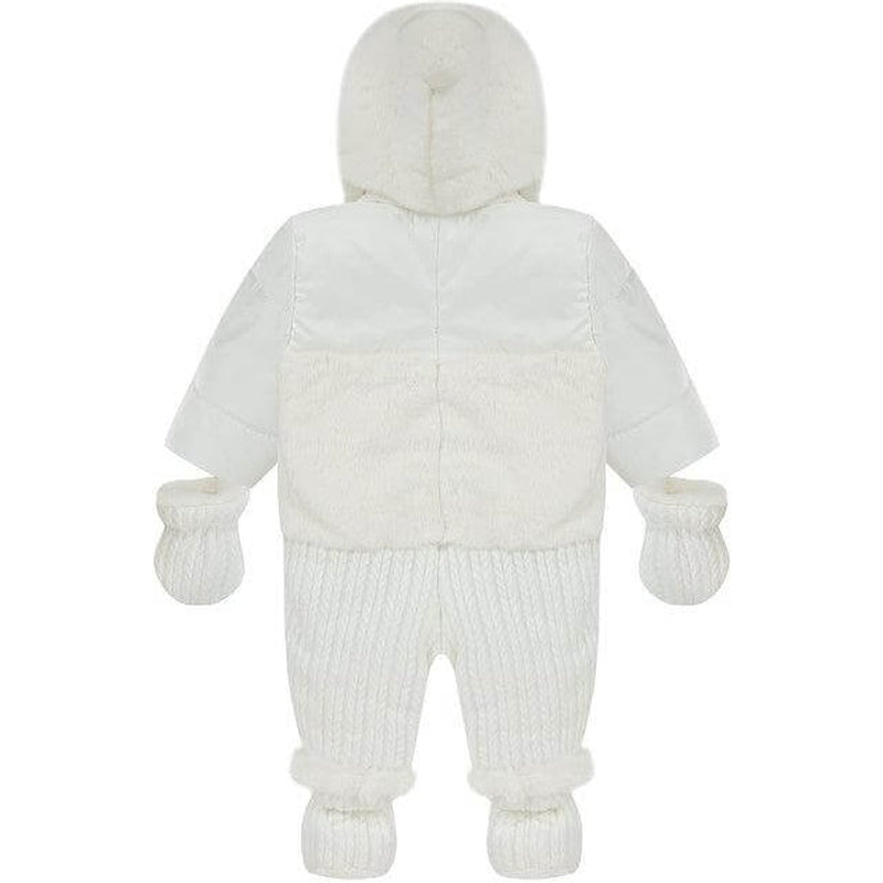 Lapin House Baby Girls Cream Snowsuit Lapin House Baby Girls Cream Snowsuit