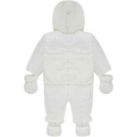 Lapin House Baby Girls Cream Snowsuit Lapin House Baby Girls Cream Snowsuit
