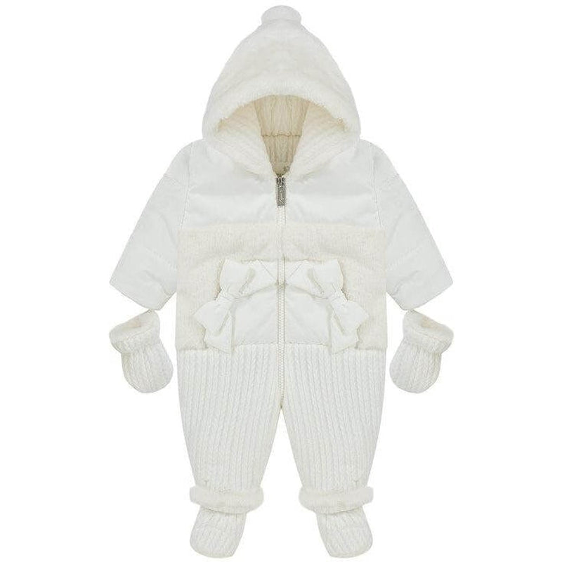 Lapin House Baby Girls Cream Snowsuit Lapin House Baby Girls Cream Snowsuit