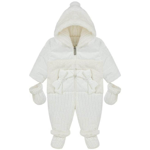 Lapin House Baby Girls Cream Snowsuit Lapin House Baby Girls Cream Snowsuit