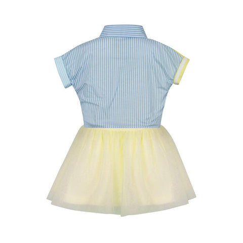 Lapin House Girls Blue & Yellow Tulle Dress Lapin House Girls Blue & Yellow Tulle Dress
