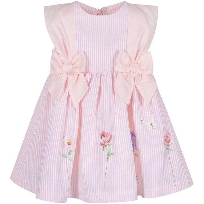 Lapin House Girls Pink Dress Stripe With Bows Lapin House Girls Pink Dress Stripe With Bows