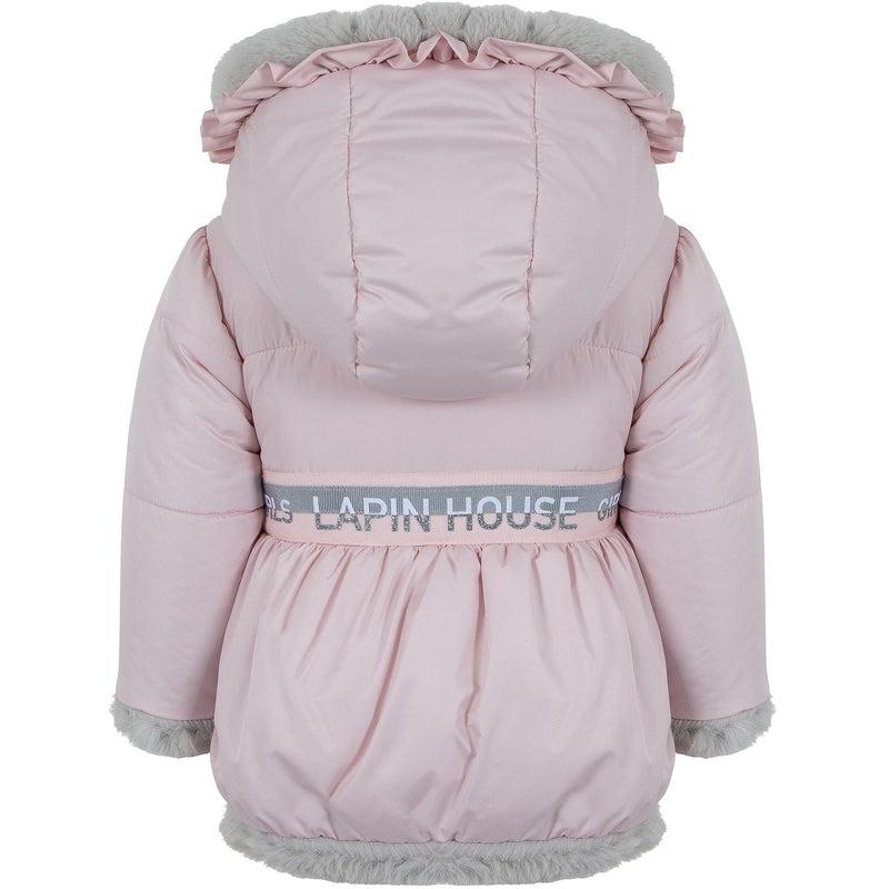 Lapin House Girls Pink Reversible Fur Coat Lapin House Girls Pink Reversible Fur Coat