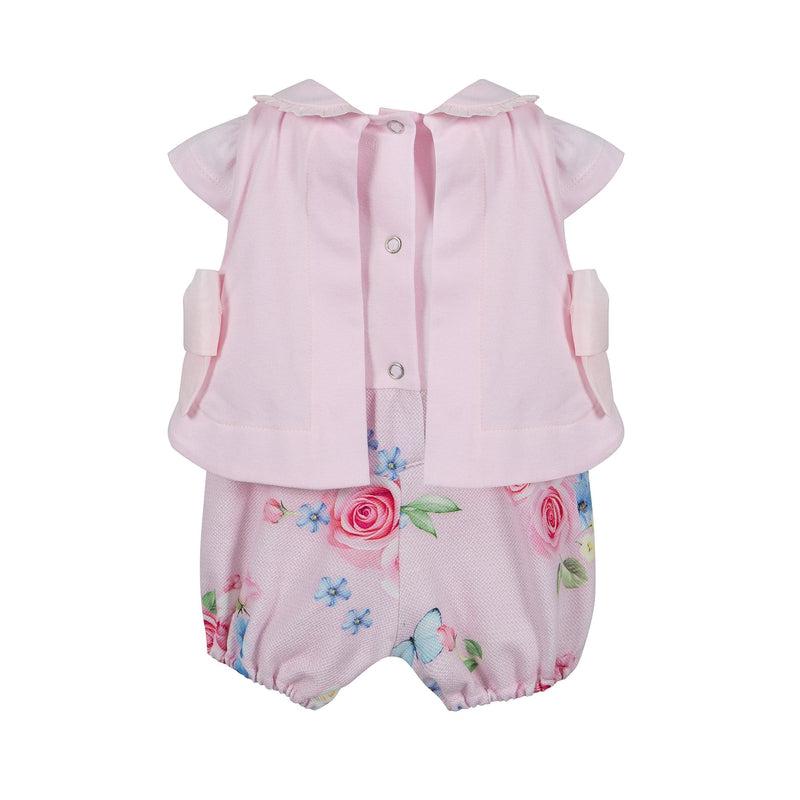 Lapin House Girls Pink Rose Print Shortie Lapin House Girls Pink Rose Print Shortie
