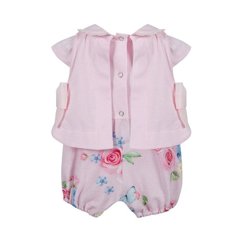 Lapin House Girls Pink Rose Print Shortie Lapin House Girls Pink Rose Print Shortie