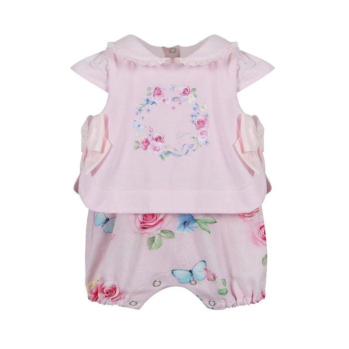 Lapin House Girls Pink Rose Print Shortie Lapin House Girls Pink Rose Print Shortie