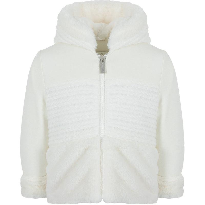 Lapin House Girls White Hooded Jacket Lapin House Girls White Hooded Jacket