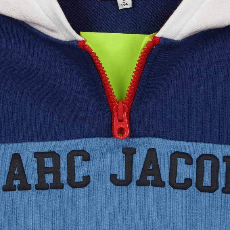 Marc Jacobs Boys Blue Logo Hooded Sweatshirt Marc Jacobs Boys Blue Logo Hooded Sweatshirt