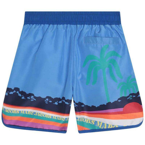 Marc Jacobs Boys Blue Palm Tree Print Swimming Shorts Marc Jacobs Boys Blue Palm Tree Print Swimming Shorts
