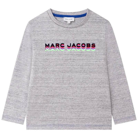 Marc Jacobs Boys Grey 3D Logo Long Sleeve T-Shirt Marc Jacobs Boys Grey 3D Logo Long Sleeve T-Shirt