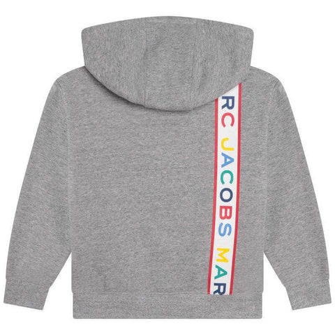 Marc Jacobs Boys Grey Verical Logo Hoodie Marc Jacobs Boys Grey Verical Logo Hoodie
