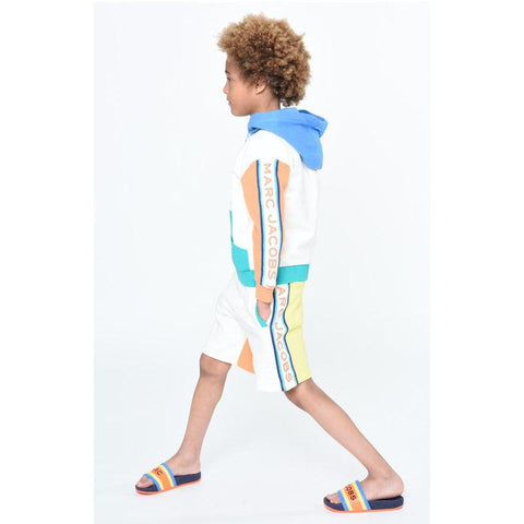 Marc Jacobs Boys Vertical Logo Multicolored Hoodie Marc Jacobs Boys Vertical Logo Multicolored Hoodie