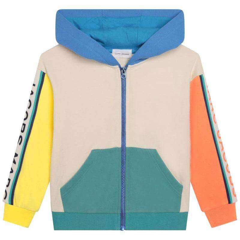 Marc Jacobs Boys Vertical Logo Multicolored Hoodie Marc Jacobs Boys Vertical Logo Multicolored Hoodie