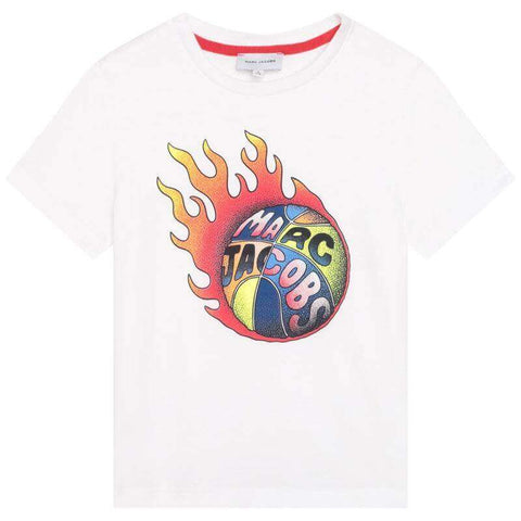 Marc Jacobs Boys White Basketball T-shirt Marc Jacobs Boys White Basketball T-shirt