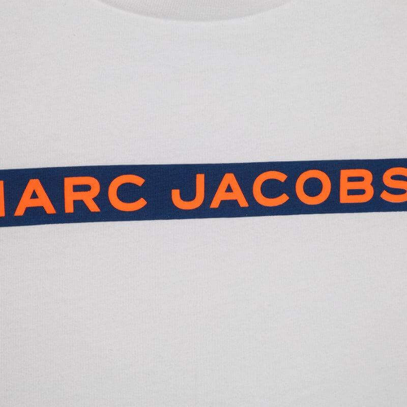 Marc Jacobs Boys White Cotton Logo T-shirt Marc Jacobs Boys White Cotton Logo T-shirt