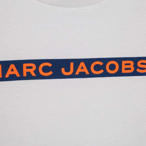 Marc Jacobs Boys White Cotton Logo T-shirt Marc Jacobs Boys White Cotton Logo T-shirt