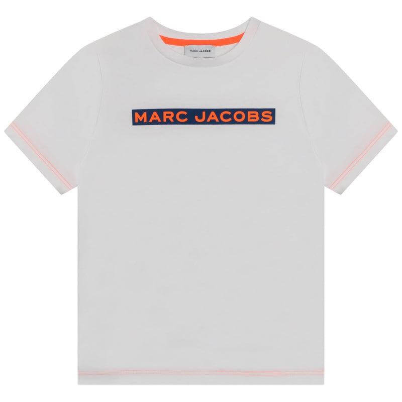 Marc Jacobs Boys White Cotton Logo T-shirt Marc Jacobs Boys White Cotton Logo T-shirt