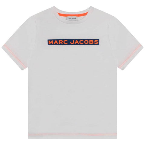Marc Jacobs Boys White Cotton Logo T-shirt Marc Jacobs Boys White Cotton Logo T-shirt