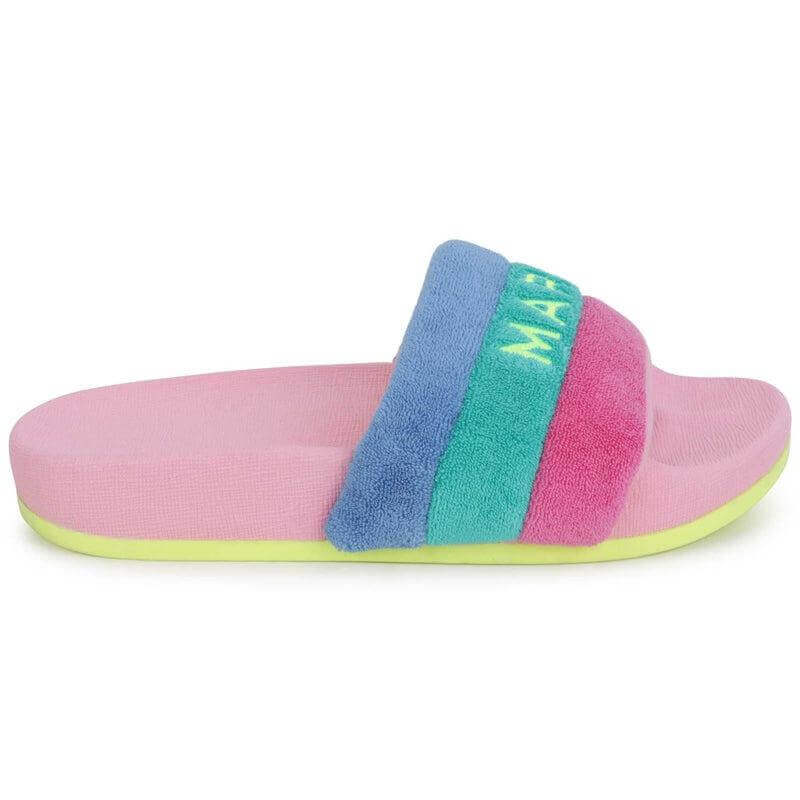 Marc Jacobs Girls Pink Logo Sliders Marc Jacobs Girls Pink Logo Sliders