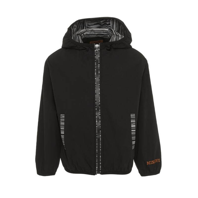 Missoni Kids Boys Black Windbreaker Missoni Kids Boys Black Windbreaker