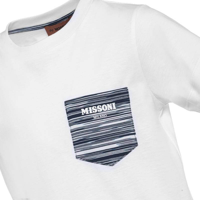 Missoni Kids Boys Navy Logo Pocket T-Shirt Missoni Kids Boys Navy Logo Pocket T-Shirt