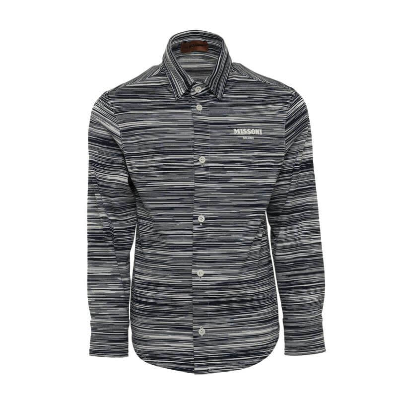 Missoni Kids Boys Navy Stripe Polo Shirt Missoni Kids Boys Navy Stripe Polo Shirt