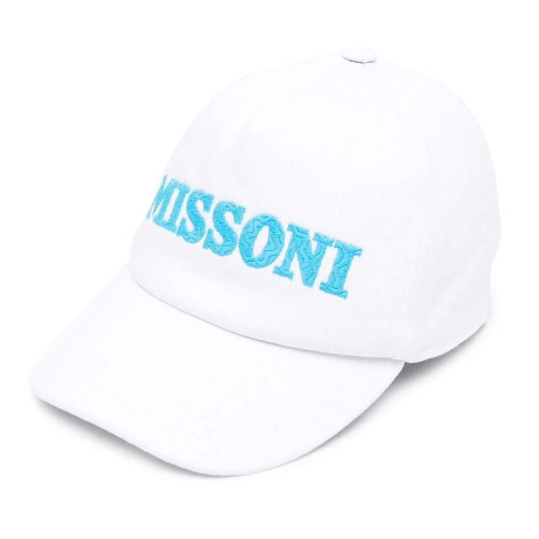 Missoni Kids Boys White Logo Cap Missoni Kids Boys White Logo Cap