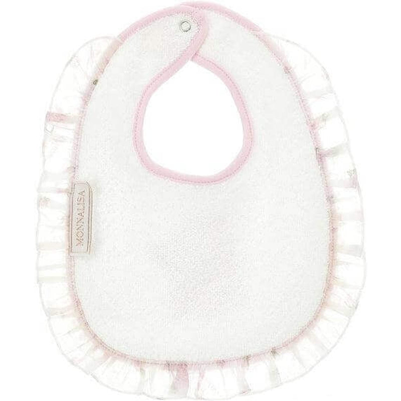 Monnalisa Baby Girls Cotton Bear Bib Monnalisa Baby Girls Cotton Bear Bib