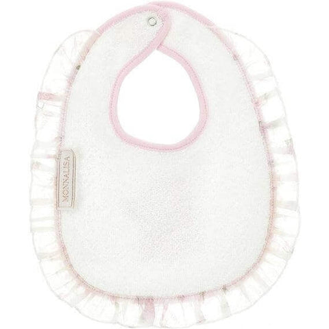 Monnalisa Baby Girls Cotton Bear Bib Monnalisa Baby Girls Cotton Bear Bib