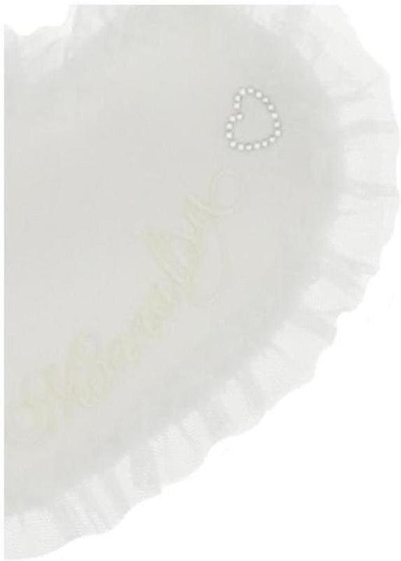 Monnalisa Baby Girls Ivory Heart Bib Monnalisa Baby Girls Ivory Heart Bib