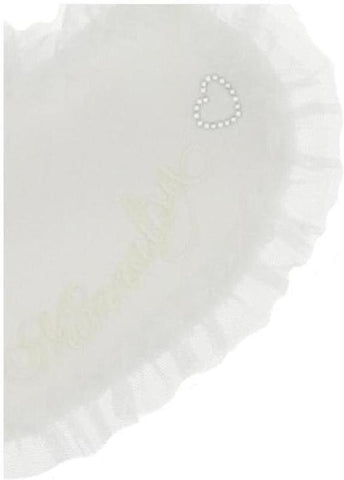 Monnalisa Baby Girls Ivory Heart Bib Monnalisa Baby Girls Ivory Heart Bib