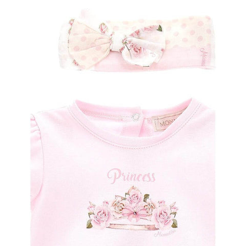 Monnalisa Baby Girls Pink Rose Set Monnalisa Baby Girls Pink Rose Set