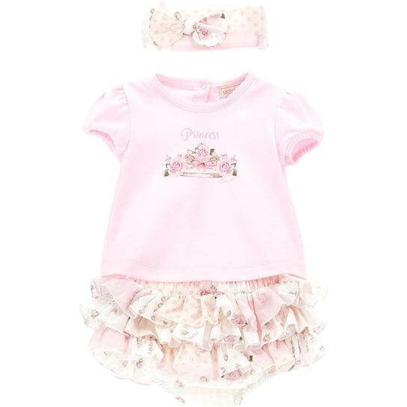 Monnalisa Baby Girls Pink Rose Set Monnalisa Baby Girls Pink Rose Set