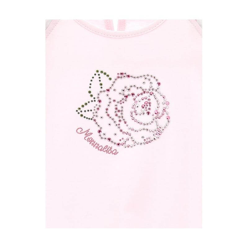 Monnalisa Baby Girls Pink Rose T-Shirt Monnalisa Baby Girls Pink Rose T-Shirt