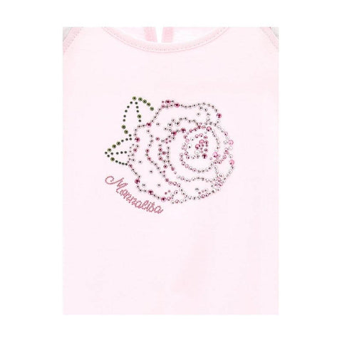 Monnalisa Baby Girls Pink Rose T-Shirt Monnalisa Baby Girls Pink Rose T-Shirt
