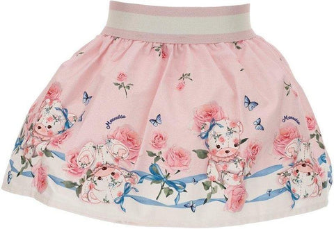 Monnalisa Baby Girls Pink Teddy Skirt Monnalisa Baby Girls Pink Teddy Skirt