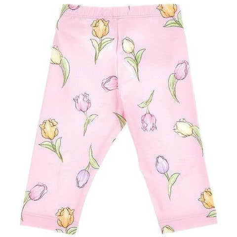 Monnalisa Baby Girls Pink Tulip Leggings Monnalisa Baby Girls Pink Tulip Leggings