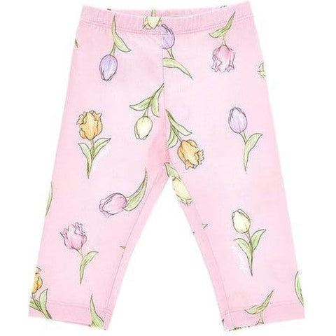 Monnalisa Baby Girls Pink Tulip Leggings Monnalisa Baby Girls Pink Tulip Leggings