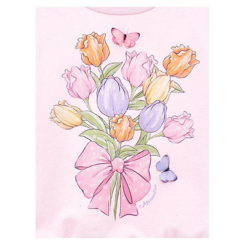 Monnalisa Baby Girls Pink Tulip Sweater Monnalisa Baby Girls Pink Tulip Sweater