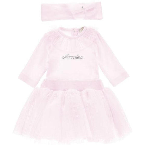 Monnalisa Baby Girls Pink Tulle Skirt Set Monnalisa Baby Girls Pink Tulle Skirt Set